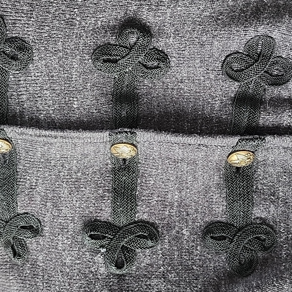 Lauren Ralph Lauren Military Style Sweater Jacket Gold Buttons - Picture 10 of 13